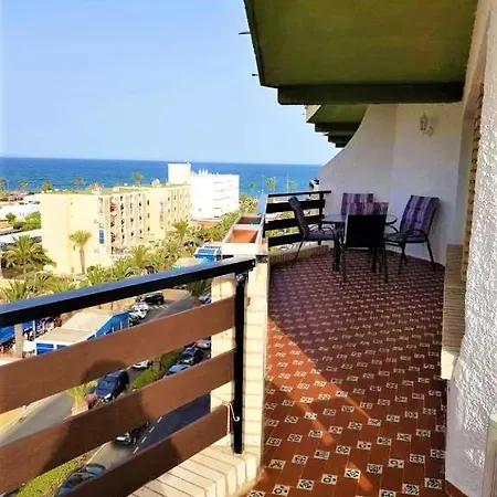 Apartamento Roquetas de Mar Urbanización, 2 dormitorios, Gran Terraza con vista al mar, wi-fi, parking y piscina Exterior foto
