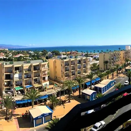 Apartamento Roquetas de Mar Urbanización, 2 dormitorios, Gran Terraza con vista al mar, wi-fi, parking y piscina Exterior foto
